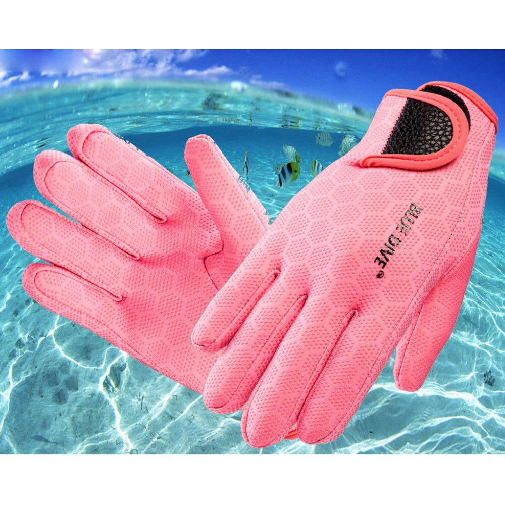 1 Paar Duiken Handschoenen Professionele 1.5Mm Neopreen Warm Handschoenen Duikuitrusting Handschoenen Voor Zwemmen Dive Zwart Roze: Pink 1 pair / M