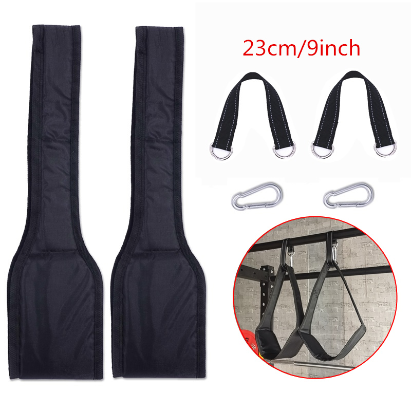 AB Sling Straps Gym Equipment for Home Fitness Pull Up Bar Abdominal Hanging Muscle Training Suspension Belt in Horizontal Bar: with 23cm rope