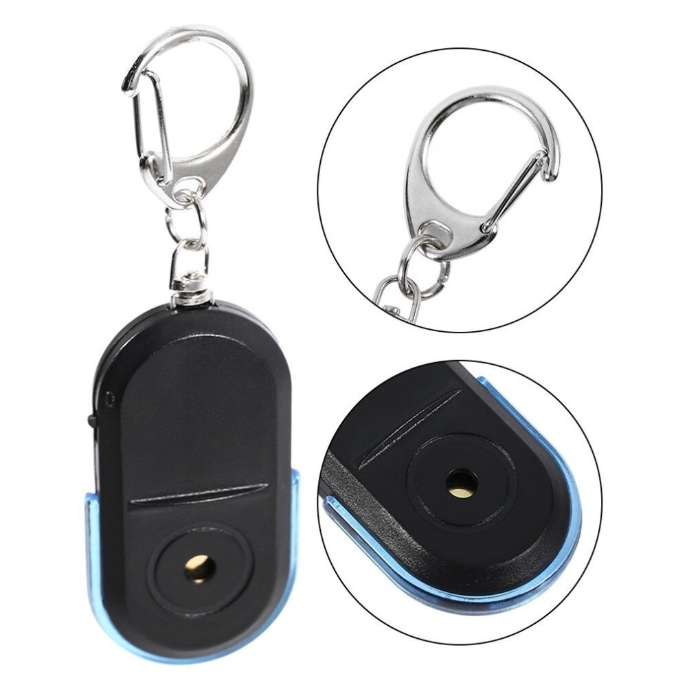 Portable Size Old People Anti-Lost Alarm Key Finder Wireless Useful Whistle Sound LED Light Locator Finder Keychain