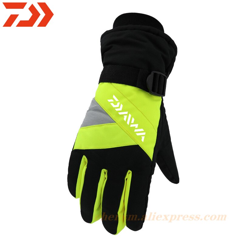 Dawa-guantes de esquí de invierno para hombre, manoplas de terciopelo grueso, resistentes al viento, impermeables, para pesca y Snowboard