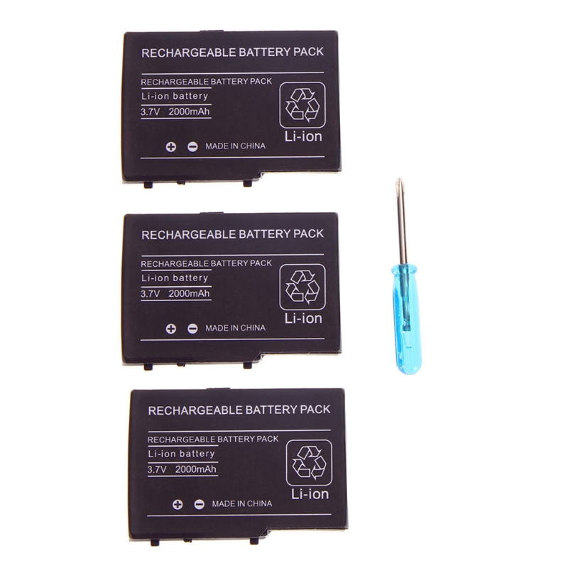 2000mah Battery Compatible with DS Lite Nds Ndsl 3.7V Rechargeable Lithium-ion Battery + Tool Pack Kit