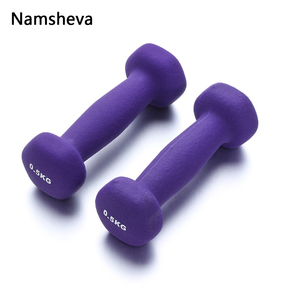Namsheva mat haltères haltères haltère 2x0.5kg violet + 2x2kg Rose rouge