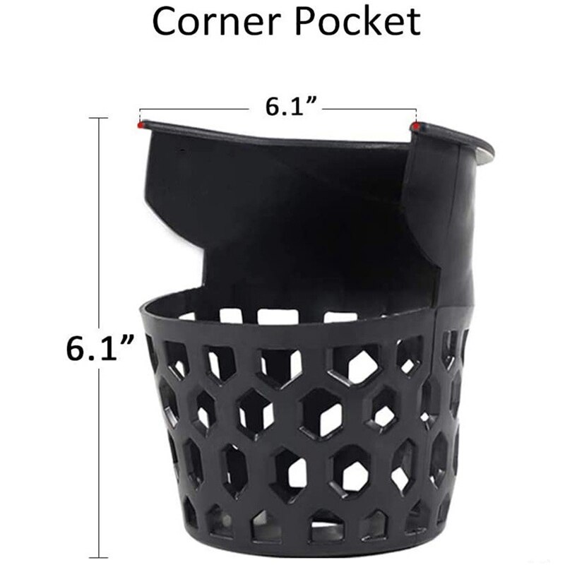 6 Pcs Billiard Pool Table Pockets Durable Plastic Web Replacement Pockets for Pool Table,Billiard Accessories