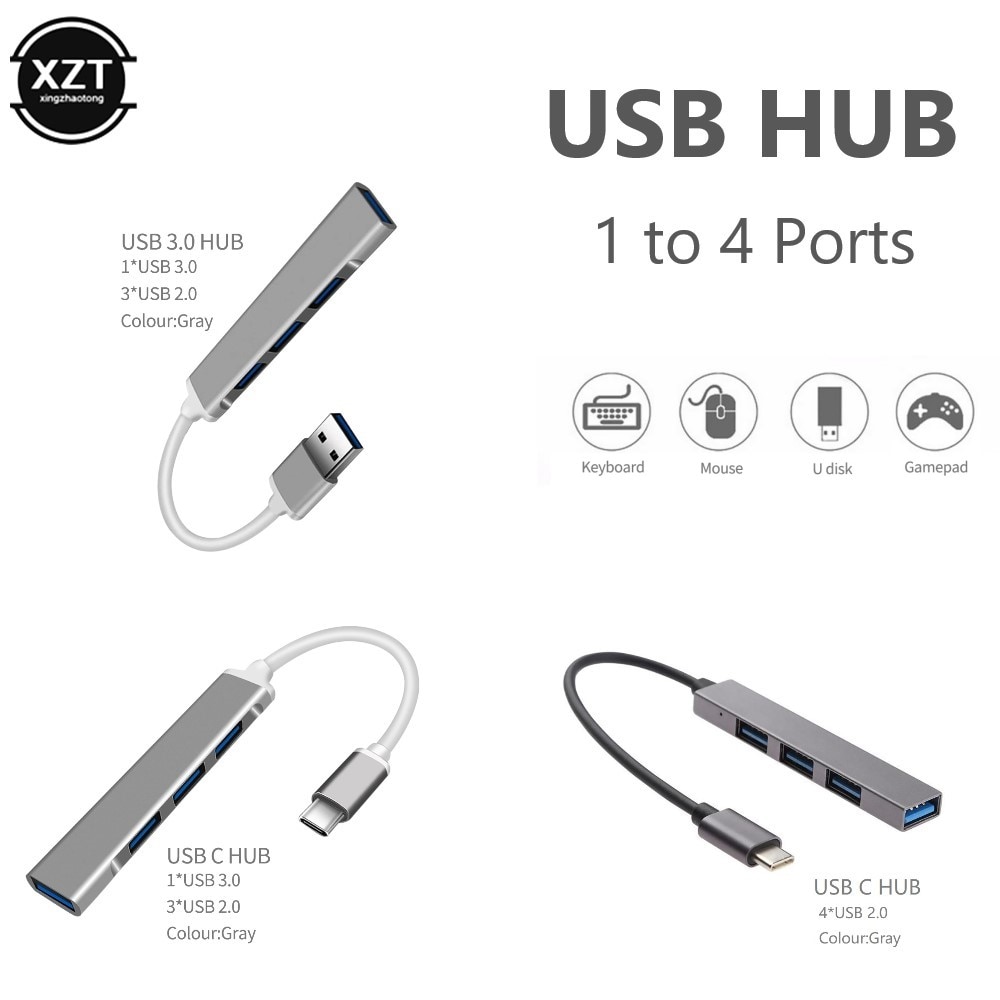 Anker 4-Port USB 3.0 Data Hub, Ultra-Slim 5Gbps USB-C OTG Hub with 20 cm Extended Cable, For MacBook, Mac Pro, Mac mini, iMac, Surface Pro, XPS, PC