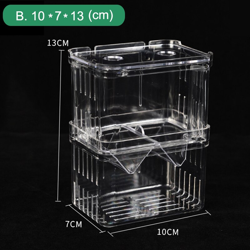 Acrylic Fish Tank Breeding Isolation Box Incubator Aquarium Breeder Box Multifunctional Spawning Hatching Room Aquarium Supplies: B