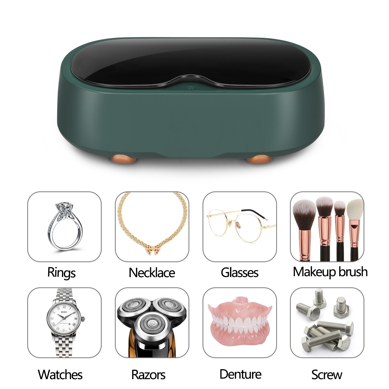 47kHz Ultrasonic Cleaner Glasses Cleaning Machine Jewelry Watch Cleaner Personal Care Portable Ultrasound Sterilizing Machine