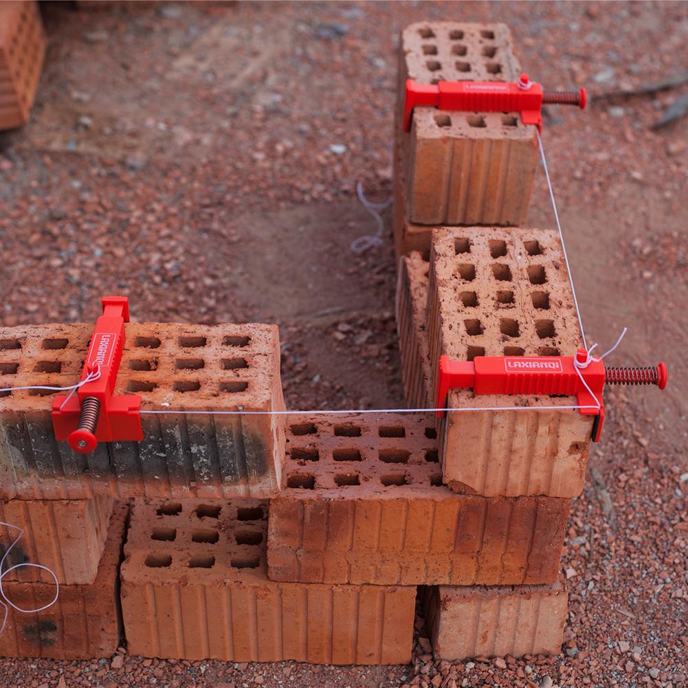 1Pair Brick Liner Wall builder building wire frame brick Liner Runner Wire Drawer Bricklaying Tool Fixer for Building Constructi