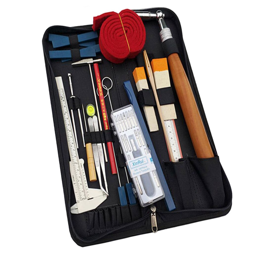 36 Pieces Piano Tuning Tuner Tool Tuner Kit DIY Set Wrench Hammer Fork Mute Ruler Set for Piano Keyboard Instrument