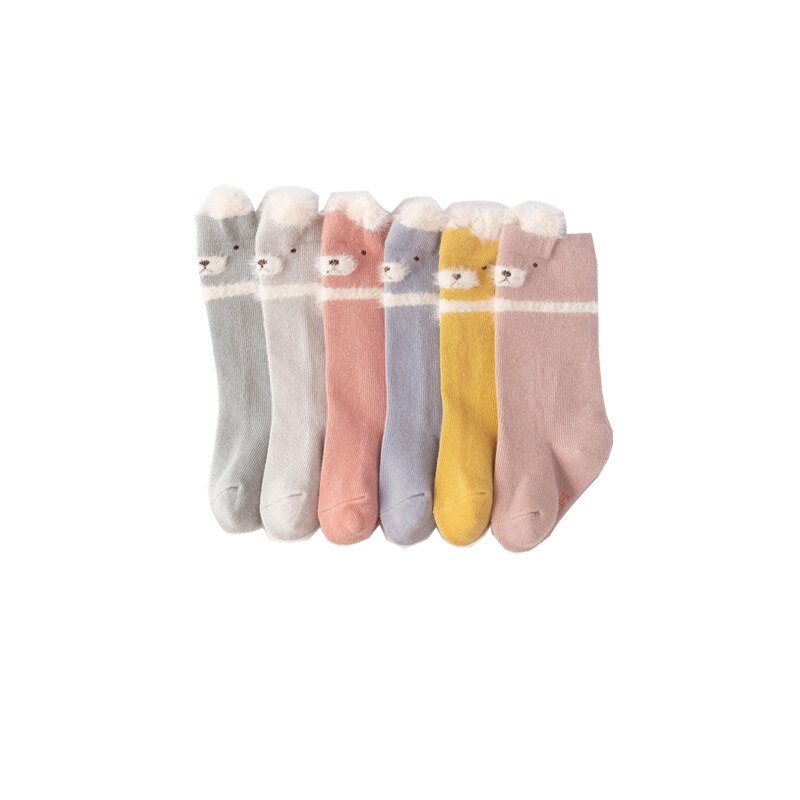 Calzini per bambini sciarpa autunno/inverno calzini per orsi tenere al caldo calzini per bambini ragazzi ragazze calzini da pavimento accessori per abbigliamento per bambini
