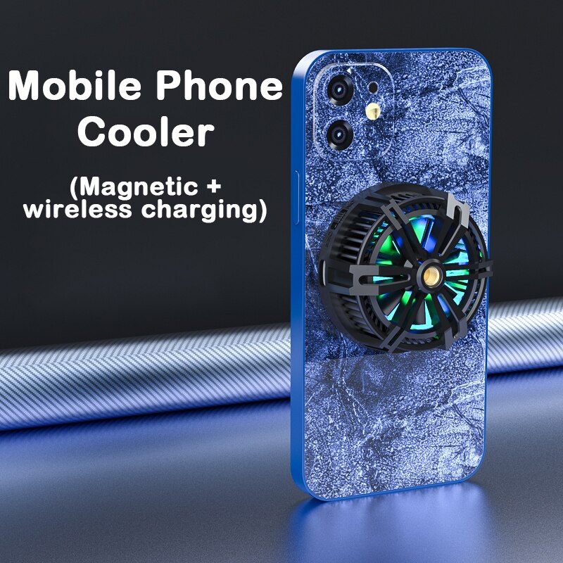 Halfgeleider Mobiele Telefoon Cooler Beugel Draagbare Magnetische 15W Draadloze Opladen Koellichaam Voor Android Iphone Telefoon Accessoires: Wireless charging