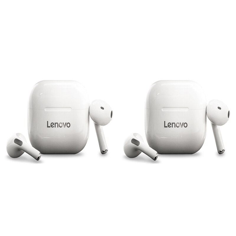 Original Lenovo LP40 drahtlose kopfhörer TWS Bluetooth Kopfhörer Touch Control Sport Headset Stereo Ohrhörer Für Telefon Android: 2x white