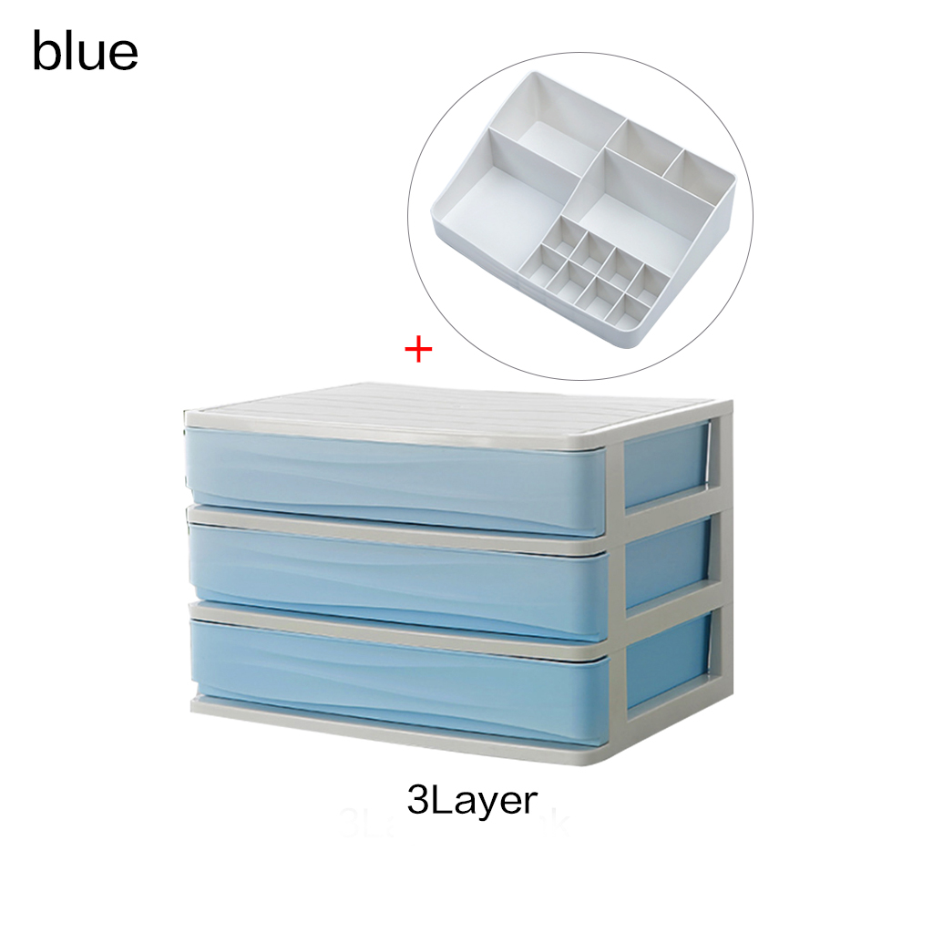 Plast kosmetik skuffe makeup organizer makeup opbevaringsboks container søm kiste holder desktop diverse etui badeværelse desktop: G