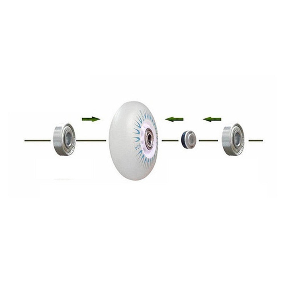 76mm pvc inline pikaluistin luistelu liukuva led valo vilkkuva hihnapyörä rullat pyörät yösisustus klubijuhlakoulufestivaaliin