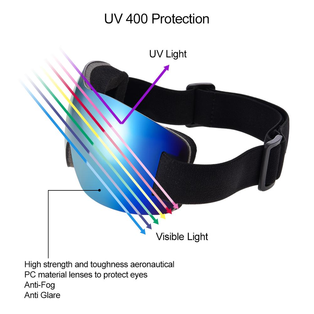 Snowboard Skiing Goggles Glasses Gear Skiing Sports Adult Anti-fog UV Dual Lens Sand-proof Glasses For Men Women Winter Ski