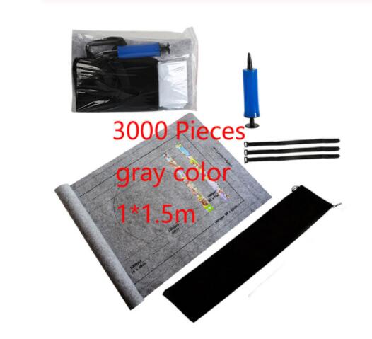 Puzzles Mat Jigsaw Roll Felt Mat Play Mat Large For Up To 3000 Pieces Puzzle Accessories Portable Travel Crawling Mat Baby Toys: 3000pcs set grey