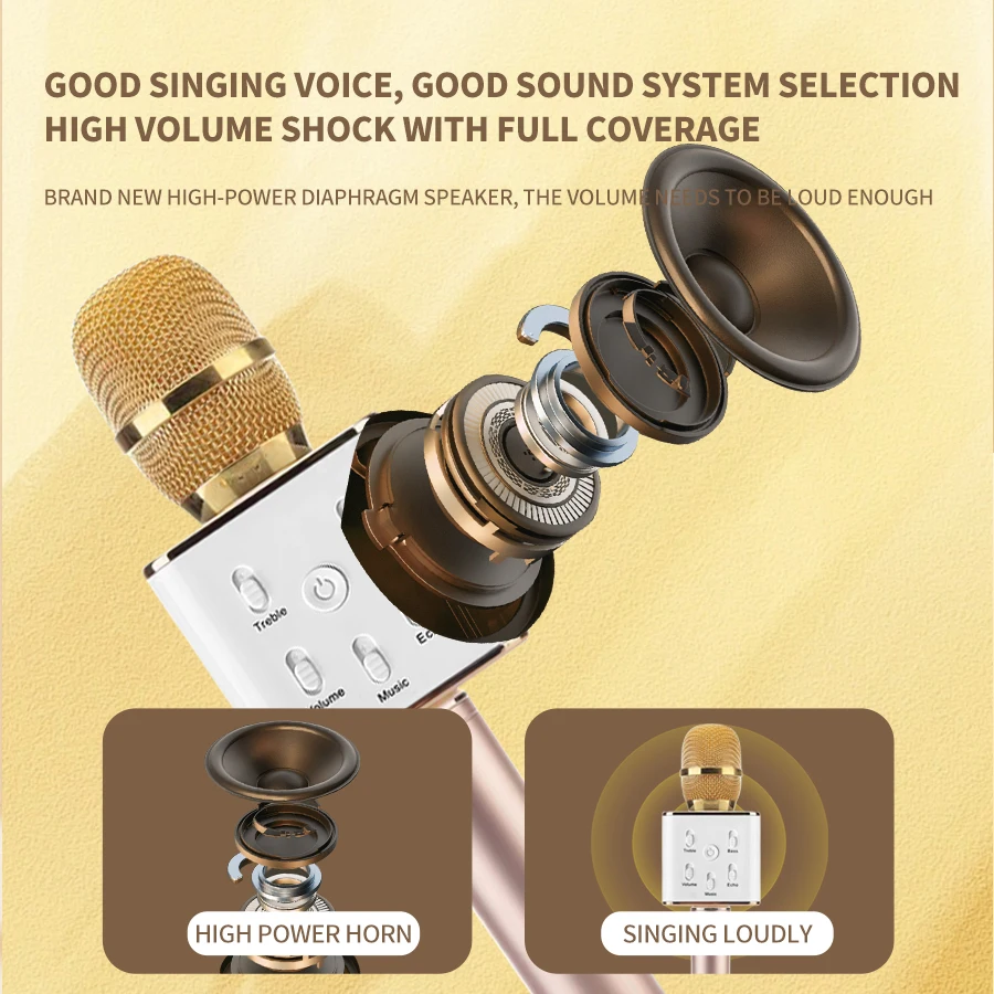 TANALAZ K20 mikrofon do karaoke mikrofon bezprzewodowy Bluetooth z magicznym dźwiękiem LED Light przenośna maszyna do śpiewania na prezenty na imprezę domową