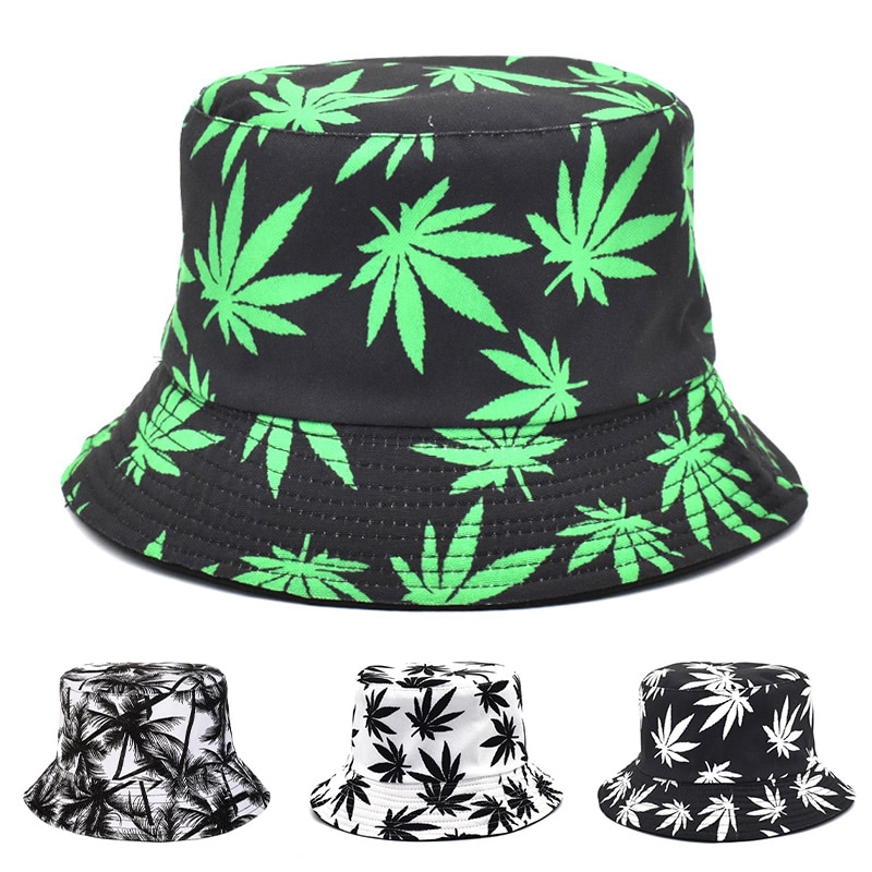 Löv dam bucket hatt herr panama hatt bomull fiskare hattar sol fiske bob svart panama trendig hip hop boonie