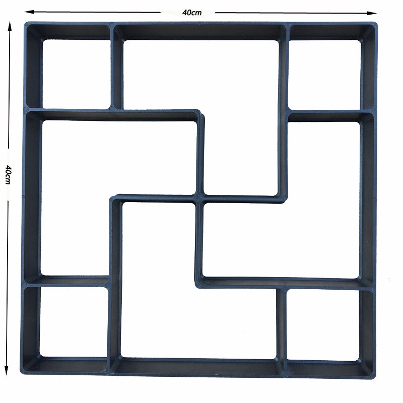 Cement floor modeling tools floor tiles DIY pavement mold garden decor garden decoration artificial grass carpet: Mold-7