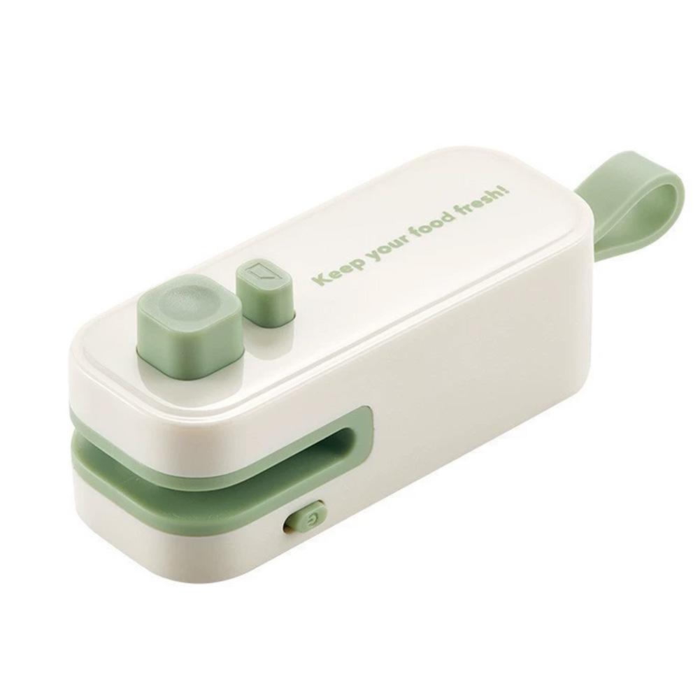 Przenośna zgrzewarka robić folii, mini zgrzewarka robić worków plastikowych, urządzenie robić pakowania i konserwacji żywności w gospodarstwie domowym, zgrzewarka robić przekąsek i żywności.: zielony