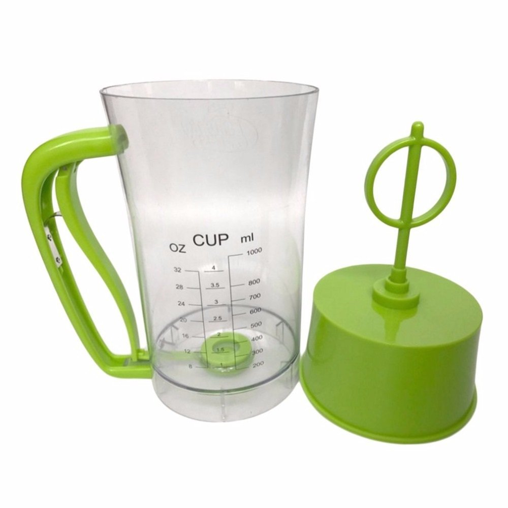 Automatisk blanding pandekage maker ekspres cupcake pandekage dej dispenser tragt ventil målekop bagning væsentlige kage dej