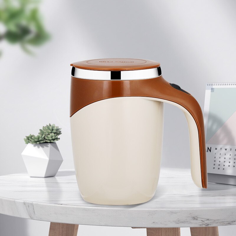 Stainless Self Stirring Mug Lazy Electric Automatic Stirring Cup Portable Magnetized Mixing Tea Coffee Milk Cup For Home Office: COFFEE