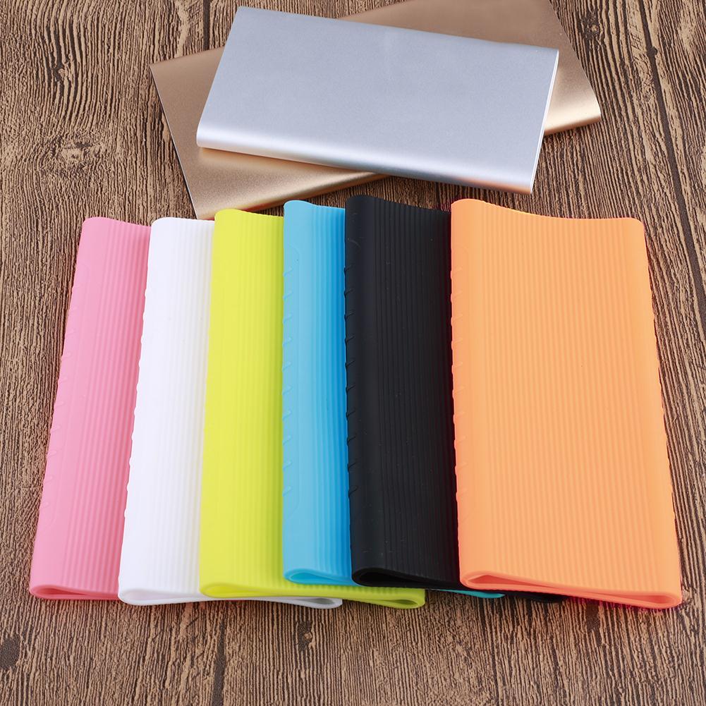 Silicone Protector Case Cover For Xiaomi Power Bank 2 10000 mAh Dual USB Port Skin Shell Sleeve For Power bank Model PLM09ZM