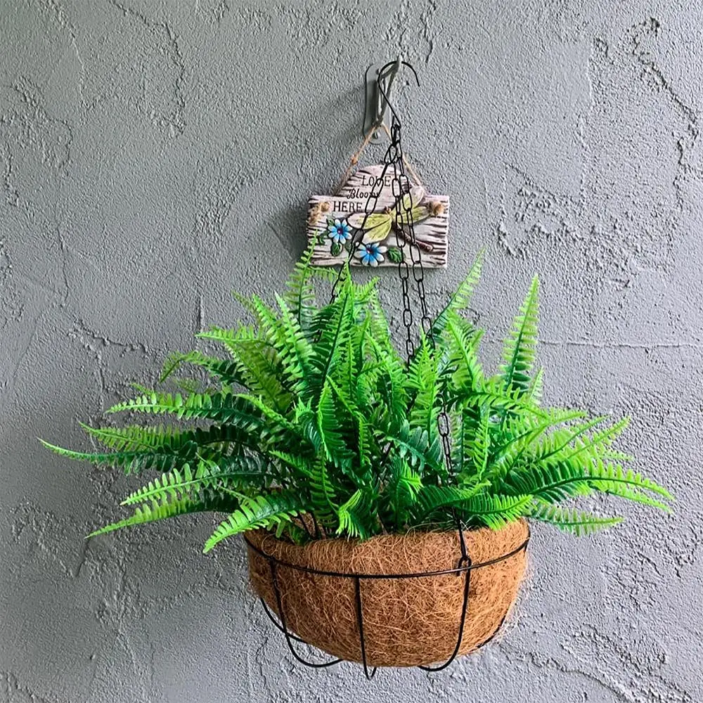 8 Bündel Boston Fern Künstliche Pflanzen Büsche Künstliche Sträucher Grün Kunststoff Outdoor UV Gartenbeständige Pflanzen Farne