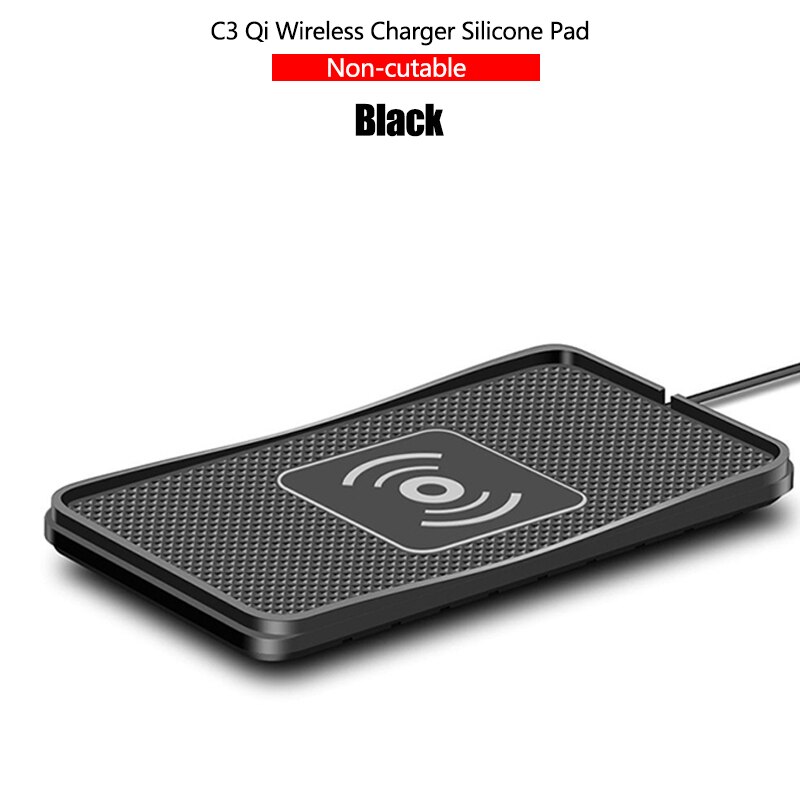 Qi Wireless Charger Pad Non Slip Silicone Mat 10W Wireless Fast Car Charging for Samsung iPhone Huawei Xiaomi Chargers Dock: C3 Charge Pad