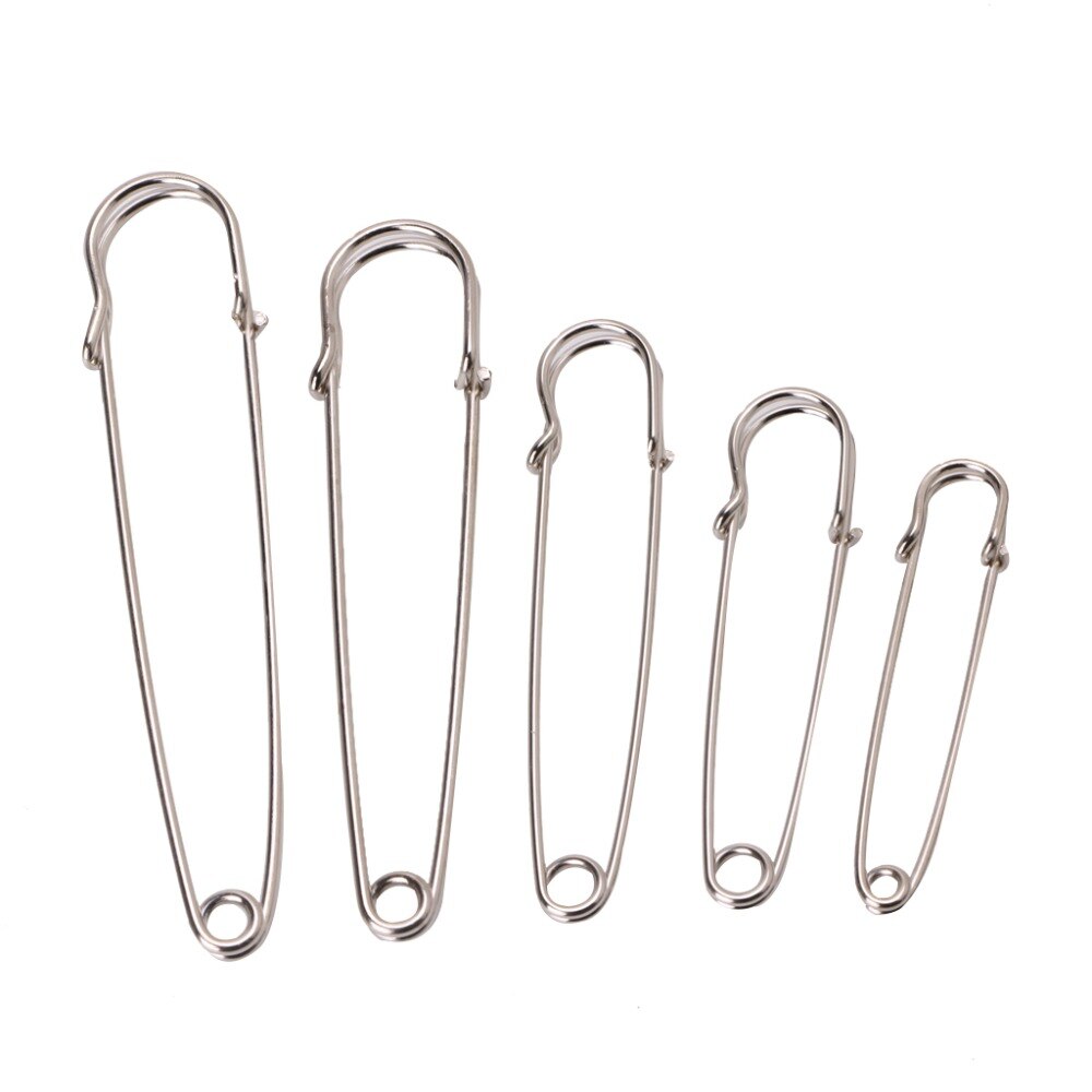 5 uds. De alfileres de seguridad de alta resistencia, acero inoxidable, para mantas, faldas, manualidades, M08,