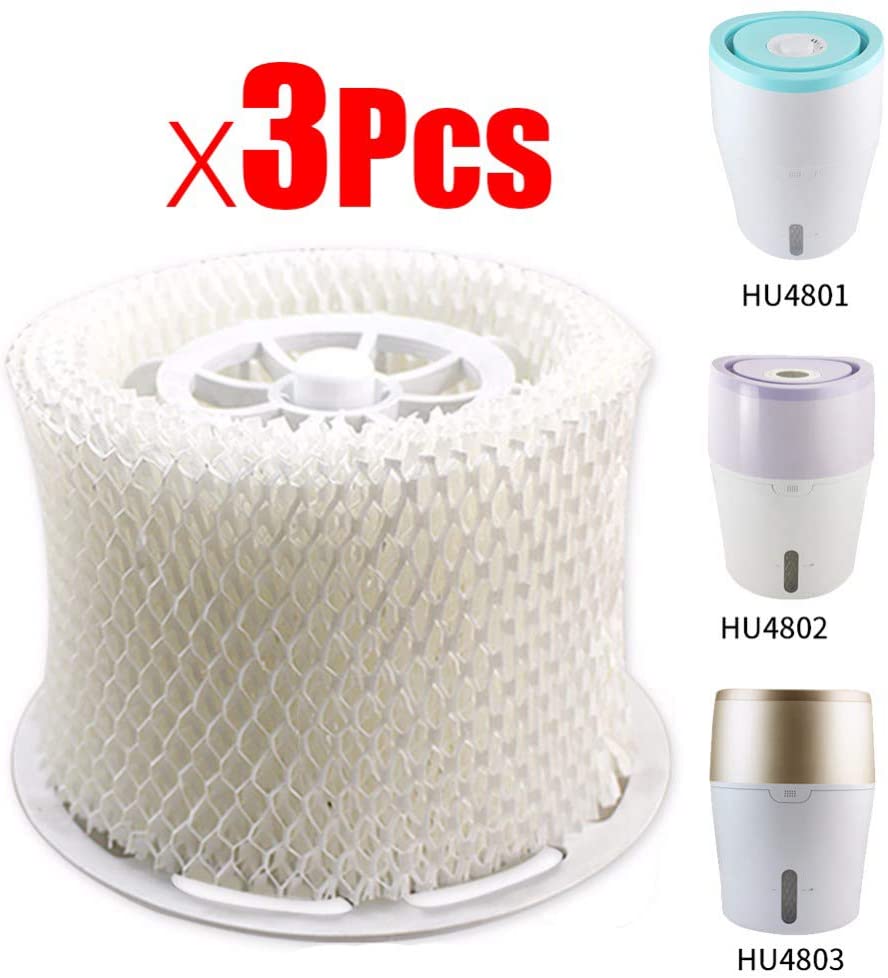 3Pcs Originele Luchtbevochtiger Onderdelen Filter Adsorberen Bacteriën En Schaal Voor HU4801 HU4802 HU4803 HU4811 HU4813 Luchtbevochtiger Onderdelen: Default Title