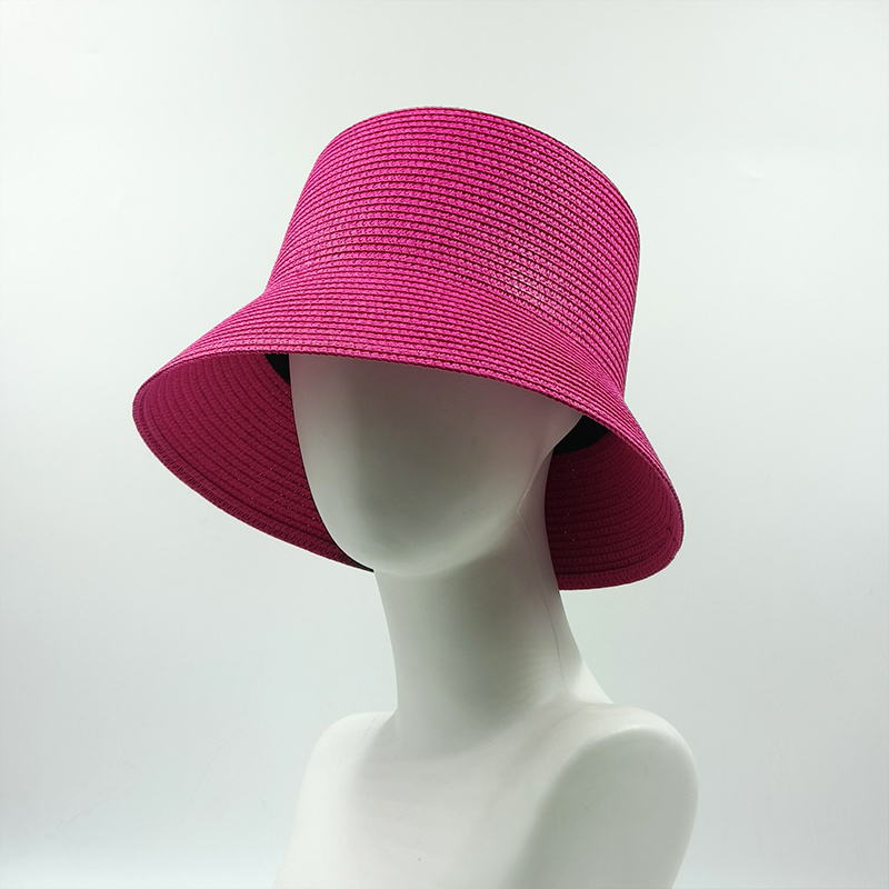 Dame Solhatt Strå - Blomstermønster - Casual - Solbeskyttelse - Liten Brem - Sommer Strand: Hvit