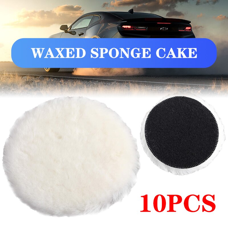 5Pcs/10Pcs Auto Polijstmachine Wol Polijsten Pad Voor Polijstmachine Machine Waxen Polijsten Buffing Auto Paint Care Polijstmachine pads Voor Auto