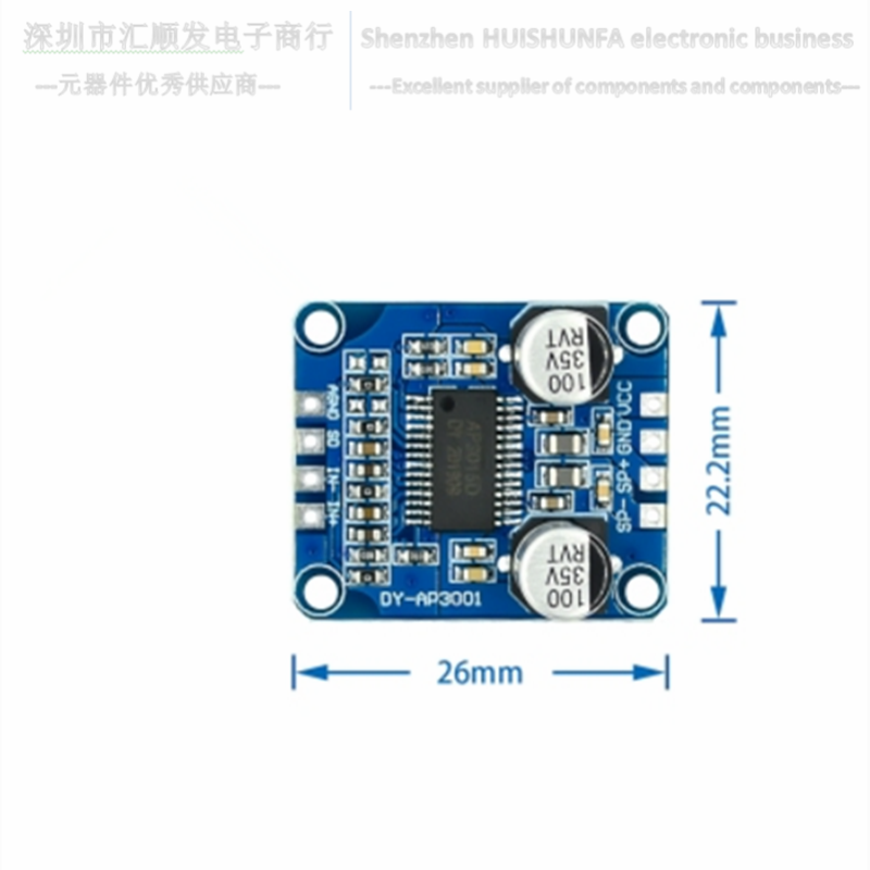 10W / 20W / 30W High Power Versterker Module DY-AP3001 Aangedreven Door Klasse D Digitale Versterker Boord 12V / 24V