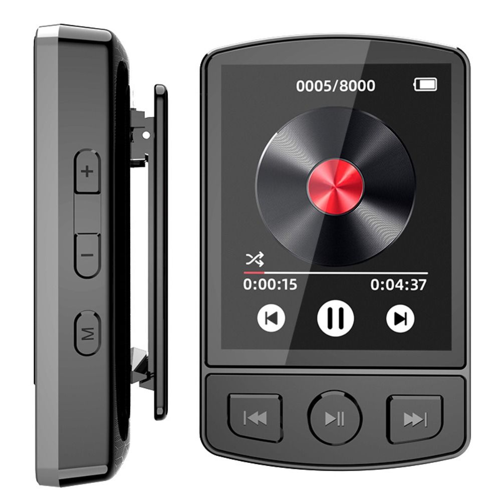 Reprodutor MP3/Mp4 com Tela de 1.8 Polegadas, 8/16/32GB, Rádio FM, Mini Walkman, Compatível com Bluetooth, Cartão TF, Reprodutor de Música Esportivo, Gravador com Clip