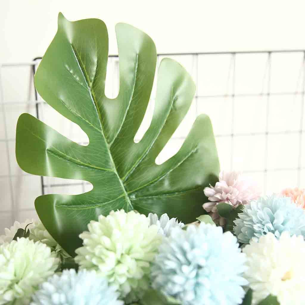 Kunstplanten Groene Palm Fern Turtle Leaf Plant Boom Nep Bloem Tak Groene Bruiloft Woondecoratie