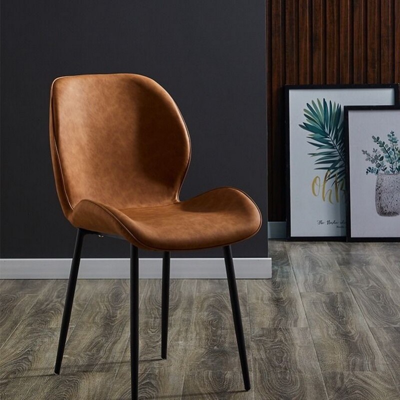 Dining chair metal with leather Dining chair