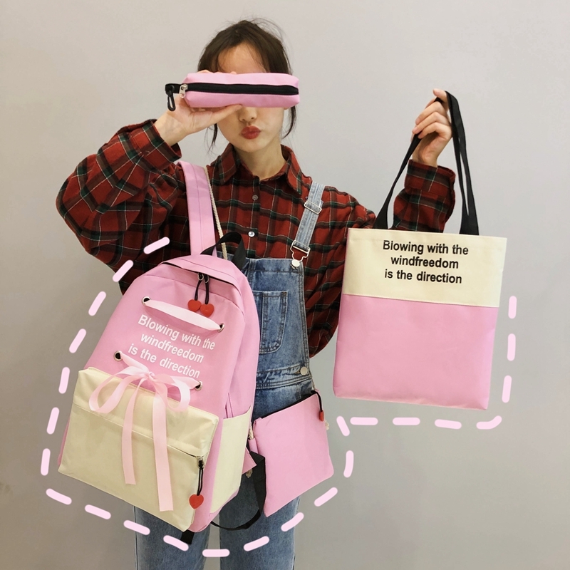 4 pièces ensemble sac à dos femmes Oxford sac à bandoulière grande capacité sac à dos pour adolescentes Mochilas femme sac à dos sac à dos