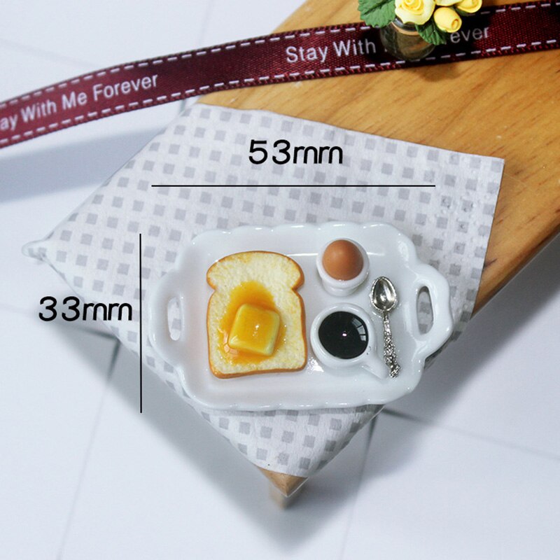 1set 1/12 Scale Miniature Dollhouse Mini Breakfast Egg Toast Coffee Cup Play Kitchen Restaurant Accessories for blyth doll Toys: style1