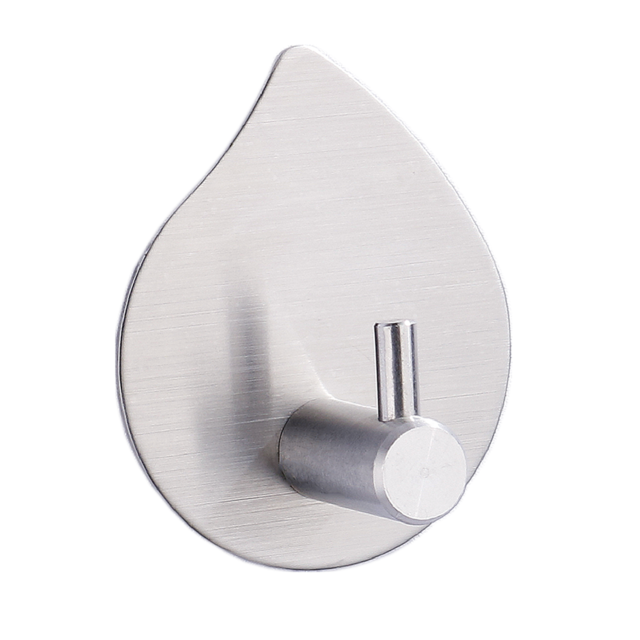 Creativity Wall Hook Stainless Steel Single Hook Self-Adhesive Coat Hook For Hanging Bathroom kitchen Home Organizer: sliver A
