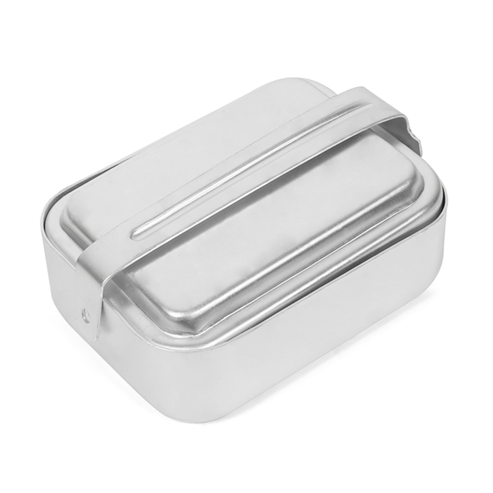 Fiambrera para acampar, Kit de hojalata de aluminio, juego de utensilios de cocina para acampar, caja de almuerzo, contenedor de comida con tapa