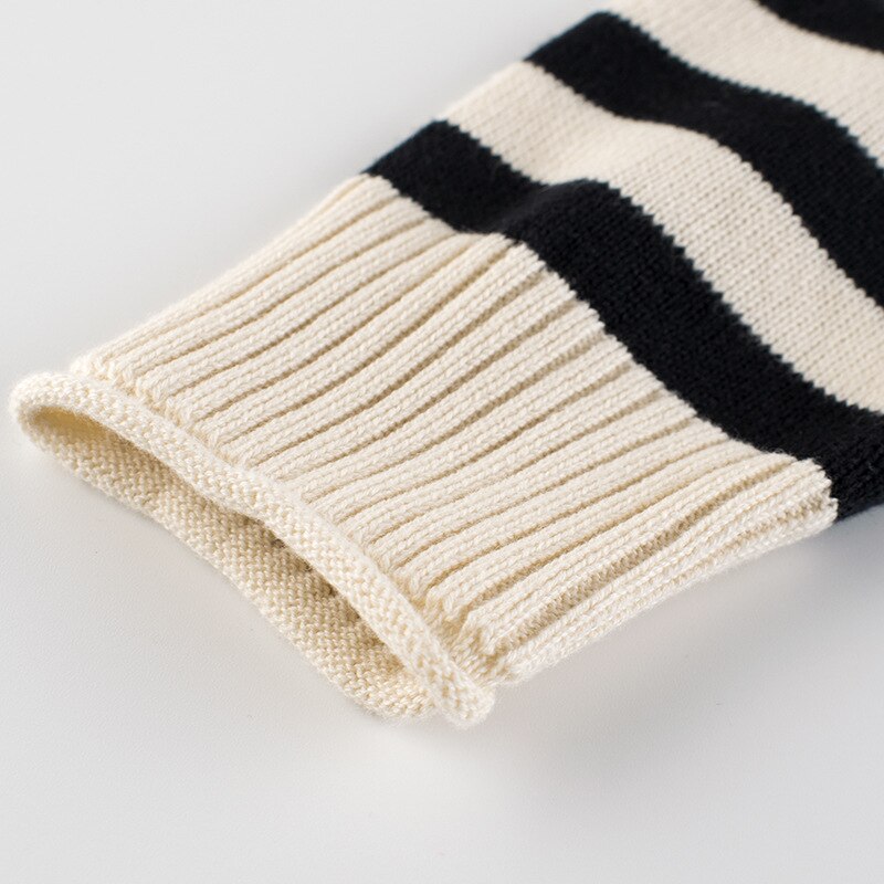 Maglione per bambini per ragazze 2022 primavera autunno abiti 100% cotone a righe novità maglione lavorato a maglia per bambini maglioni a collo alto Casual
