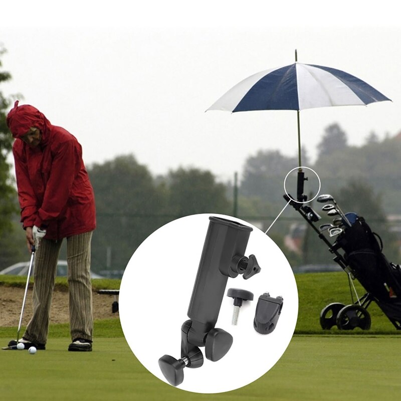 Golf Trolley Umbrella Holder, Universal Golf Push Cart Umbrella Mount Umbrella Stand Attachment