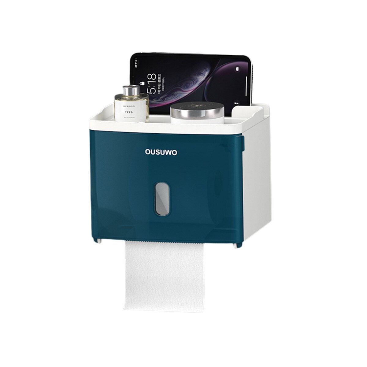 Tray Roll Paper Tube Storage Box Toilet Paper Holder Waterproof Wall Mounted Toilet Paper Tray Tissue Box Shelf Bathroom Product: 5