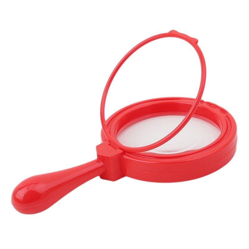 Baby Toys Plastic Magnifier High-Grade Optical Lens Magnifying Glass Early Learning Toys 5 Colors: Red