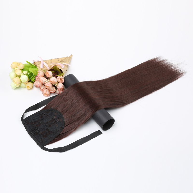 LISI HAIR Long Straight Clip In Tail False Hair Ponytail Hairpiece With Hairpins Synthetic Pony Tail Extensions: P1B/27