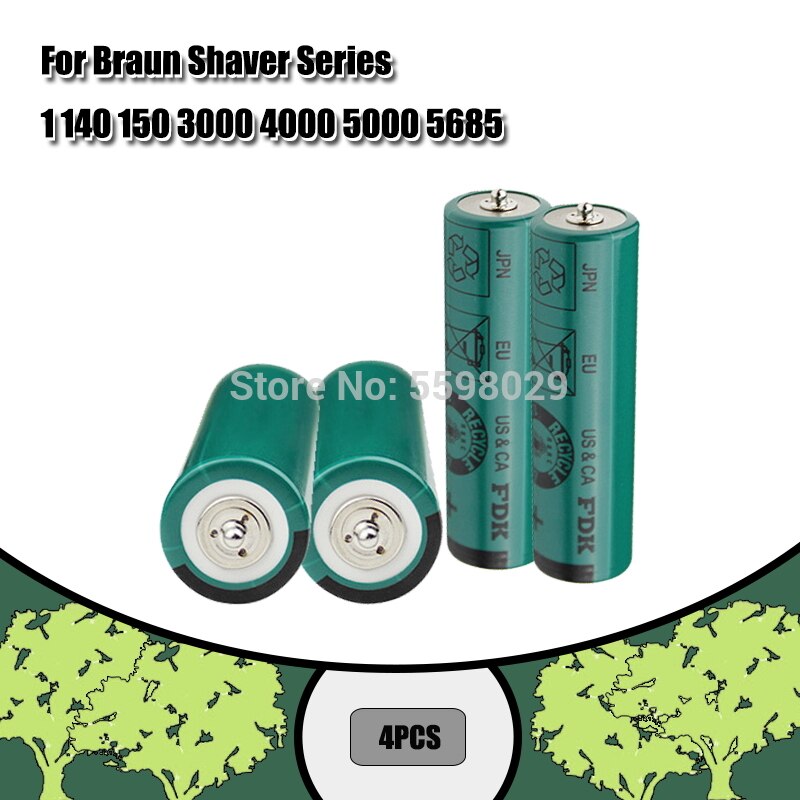 W809 Original Ni-MH rechargeable battery for Braun electric shaver series 1 140 150 3000 4000 5000 5685 For FDK AA: 4pcs