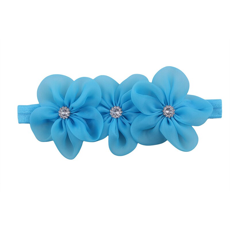 Flores Headbands Do Bebê Para Meninas Infantil Elástico Banda de Cabeça Turbante Crianças dos miúdos Do Bebê Hairband Acessórios Para o Cabelo Do Bebê Haarband: style2 blue