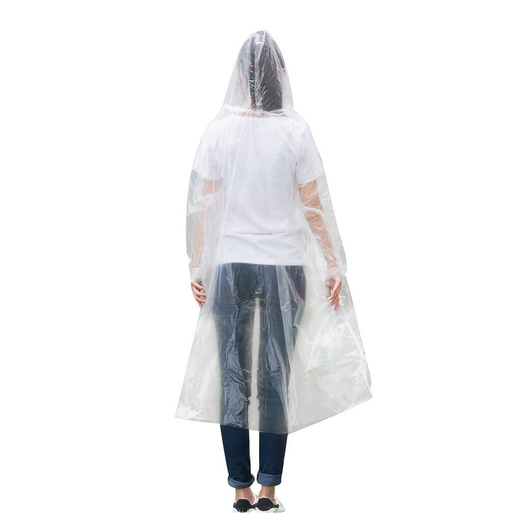 100PCS Disposable Raincoat Adult Emergency Waterproof Poncho Travel Hiking Camping Rain Coat Unisex Rainwear Camping Rain Coat