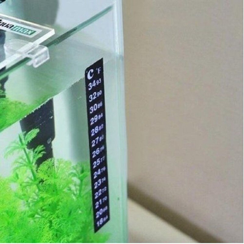 Dobbel skala akvarie akvarium flytende termometer temperatur klistremerke pinne-på fahrenheit digital lcd selvklebende stripe klebrig