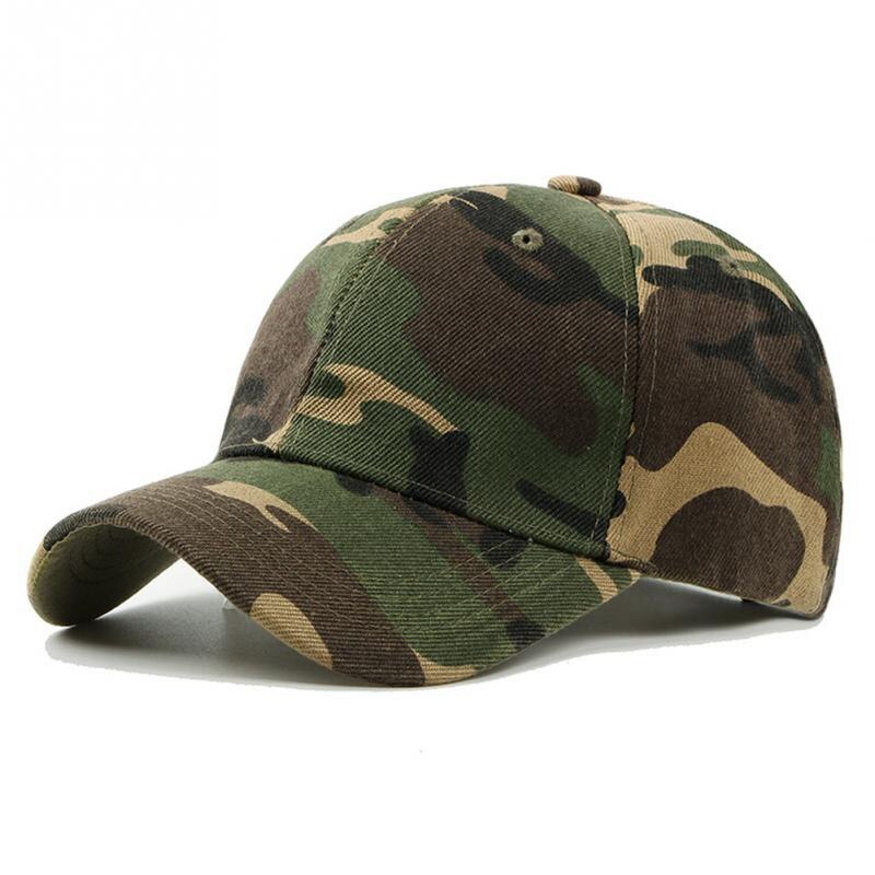 Snow Camo Baseball Cap Adjustable Unisex Army Camouflage Camo Cap Casquette Hat Baseball Cap Men Women Casual Desert Hat: Green